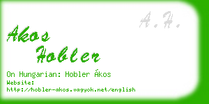 akos hobler business card